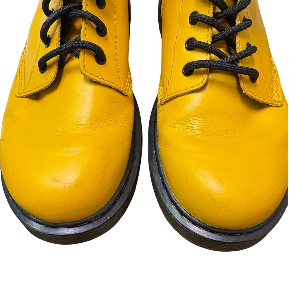 Dr Martens Yellow Side Zip Leather Boots Unisex 1460 J Msz 4 Lsz 5 JY004 SH 08 U